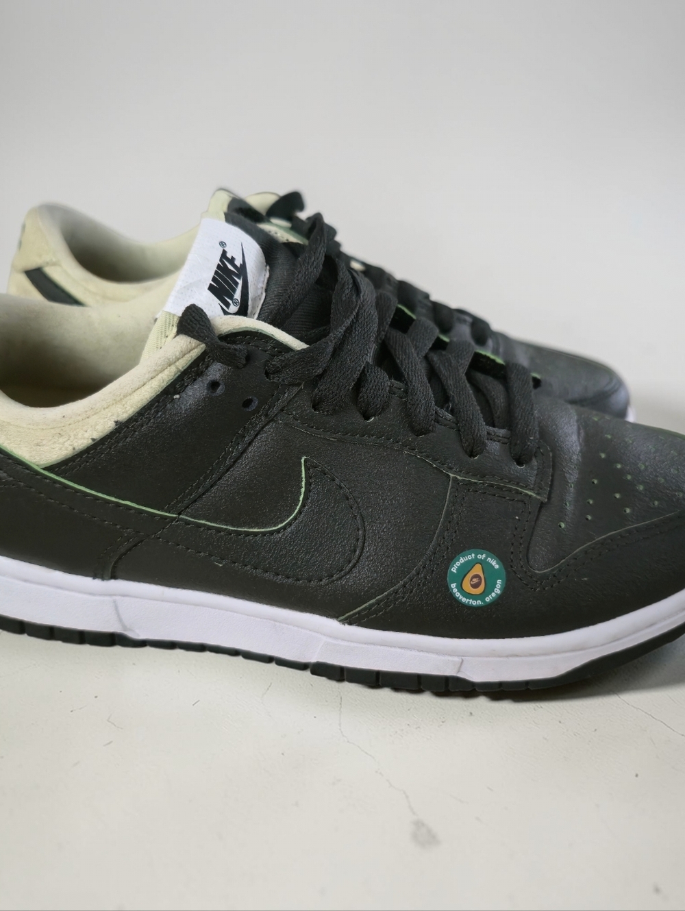Nike Dunk Low Black Green Glow Avocado Certified Fresh Sneakers Women’s 7.5 - Picture 2 of 10